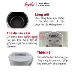 Nồi cơm điện nắp gài Fujika, nồi cơm điện mini dung tích 1L - 1.5L - 1.8L NC-Series