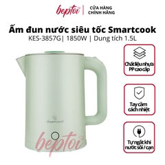 Ấm siêu tốc Smartcook 1.5Lít, bình siêu tốc Inox 304 Smartcook KES-3857G