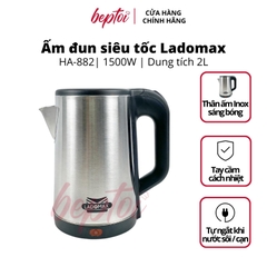 Ấm siêu tốc LADOMAX, bình siêu tốc Inox công suất 1500W dung tích 2 lít HA-882