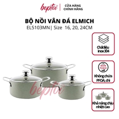 Bộ nồi bếp từ Elmich EL5103MN size 16,20,24