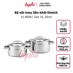 Nồi bếp từ inox liền khối Elmich Trimax ECO EL-8006 size 16, 20cm