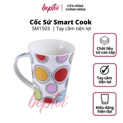 Cốc sứ cao cấp, ly sứ hoa văn Smart Cook SM1503