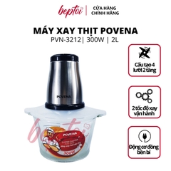 Máy xay thịt cối thủy tinh 2 Lít Povena PVN-3212