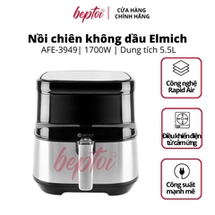 Nồi chiên không dầu Elmich, nồi chiên không dầu điện tử dung tích lớn 5.5L Elmich AFE-3949