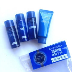 Set Dưỡng Da Shiseido Aqualabel Màu Xanh Mini 4 Món