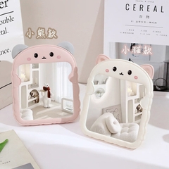 Gương Trang Điểm Để Bàn Hình Gấu Dễ Thương, Gương Soi Gia Đình Xinh Đẹp A2831