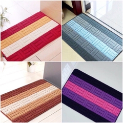 Thảm Lau Chân Kẻ Sọc Siêu Thấm Nước Chống Trượt 40x60CM A1771