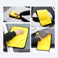 Khăn Lau Đa Năng Màu Vàng Lau Ô Tô Xe Hơi 30X30CM lau bếp lau kính lau tay 2 lớp siêu sạch siêu thấm hút A3844