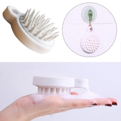 Lược Gội Đầu Massage Silicon Kích Thích Mọc Tóc Kích Thích Mọc Tóc (Màu Trắng) A2134