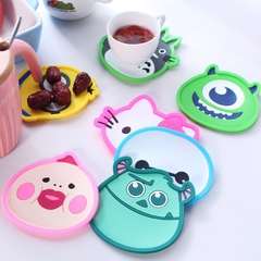 Miếng Lót Ly Hình Thú Silicon nhiều họa tiết hoạt hình dễ thương A3634