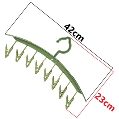 Thanh Móc 8 Kẹp Nhựa Hokori Móc Kẹp Phơi Đồ Chống Gió Thổi Bay Phơi Tất Vớ, Đồ Lót, Quần Áo Trẻ Em A3712