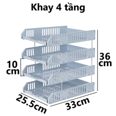 Khay Đựng Tài Liệu Việt Nhật 4 Tầng Sử Dụng Văn Phòng A0852