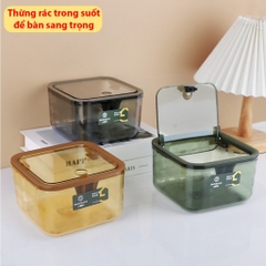 Hộp Đựng Rác Mini Để Bàn Nắp Bật Tiện Lợi A3562