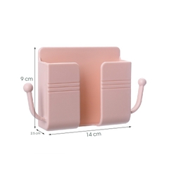 Kệ Dán Tường Đỡ Điện Thoại Sạc Pin Việt Nhật Có Móc Treo Đồ (5689) A1442