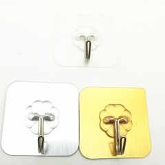Vỉ 3 Móc Dán Tường Cao Cấp Siêu Dính Chịu Lực Tốt Treo Tường Chắc Chắn 6x6 cm A2534