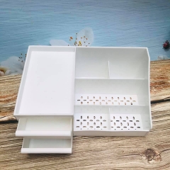 [Loại To- Có Hộp] Kệ Đựng Mỹ Phẩm 3 Tầng 2 Ngăn Kéo [Loại To- Có Hộp] A0661