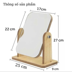 Gương Trang Điểm Để Bàn Bằng Gỗ Cao Cấp Tràn Viền Phong Cách Hàn Quốc A2921