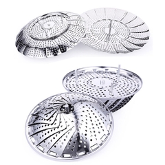 Xửng Hấp Inox Đa năng, Vỉ hấp đồ xôi mở rộng hoặc thu nhỏ tùy ý phù hợp với hầu hết các loại xoong nồi A2111