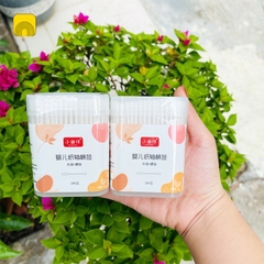 Hộp 200 Tăm Bông Ngoáy Tai 2 Đầu Vệ Sinh Tai - Đầu Nhỏ A4122