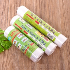Combo 3 Cuộn Túi Đựng Thực Phẩm Sinh Học 30/25/30CM Cuộn Túi Bóng Nhiều Kích Cỡ Bọc Đựng Thức Ăn Tủ Lạnh A5611