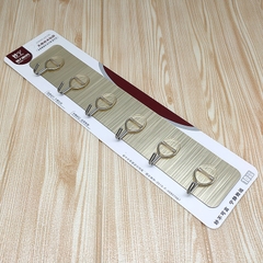 Thanh 6 Móc Kim Loại Dán Tường Siêu DínhTreo Đồ Quần Áo Đa Năng Bản Lề Tròn A4921