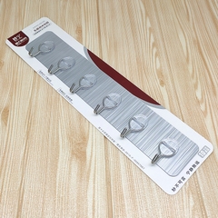 Thanh 6 Móc Kim Loại Dán Tường Siêu DínhTreo Đồ Quần Áo Đa Năng Bản Lề Tròn A4921