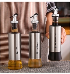 Chai đựng rót gia vị dầu ăn nước mắm thủy tinh 300ML bình kiểm soát lượng dầu, lọ đựng gia vị tiện lợi khi nấu ăn L1111