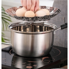 Xửng Hấp Inox Đa năng, Vỉ hấp đồ xôi mở rộng hoặc thu nhỏ tùy ý phù hợp với hầu hết các loại xoong nồi A2111