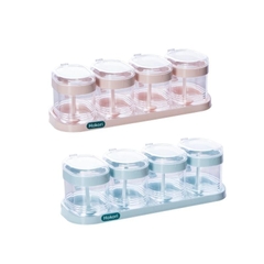 Bộ 4 Lọ Đựng Gia Vị Hokori Cao Cấp Size Lớn, Hũ Đựng Gia Vị Có Thìa Nhựa Trong Suốt Loại Xịn A4561
