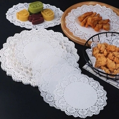 Sét 140 Tờ Giấy Nến 21.5CM Lót Thấm Dầu Ăn Lót Bánh, Giấy Nến Đục Lỗ Thấm Dầu Nỡ Nồi Chiên A4161