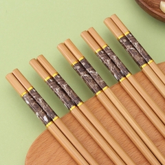 Vỉ 10 Đôi Đũa Tre Vân Đá Sang Trọng - Đũa Ăn Cơm Hàng Xuất Nhật Cao Cấp An Toàn Vệ Sinh A2622