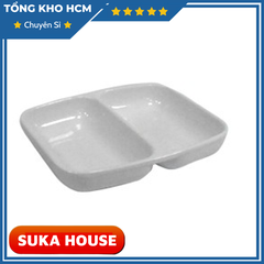 Dĩa Chấm Nhíp 2 Ngăn Việt Nhật Đựng Gia Vị Nước Mắm A1133