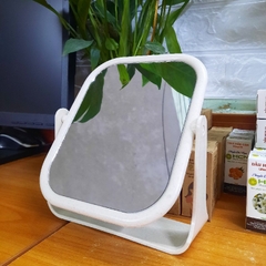 Gương Trang Điểm Hình Vuông Nhựa Lúa Mạch Xoay 360 Độ 2 Mặt Gương A2633