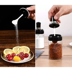 Lọ Đựng Gia Vị Thủy Tinh Hũ Đựng Gia Vị Có Thìa Thông minh K056