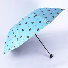 Ô Dù Gấu BROWN Đi Mưa Đi Nắng Gấp Gọn A4642