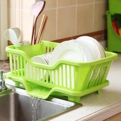 Rổ Úp Bát Chén Dĩa - Khay Kệ Đựng Chén Bát Dĩa Đũa Muỗng Có Khay Hứng Nước Tiện Lợi A5551