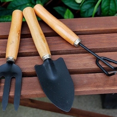 Bộ Cụng Cụ 3 Món Trồng Cây Cảnh, Cuốc Cào Xẻng Làm Vườn Trồng Rau Sạch Tại Nhà A1841
