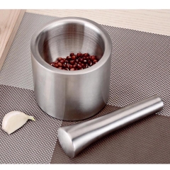 Bộ Cối Chày Inox 304 Thép Không gỉ kèm nắp đậy A4341