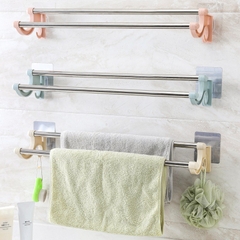 Giá Đôi Treo Khăn Inox Dán Tường Nhà Tắm Không Cần Khoan Vít A3243
