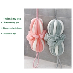 Bông Tắm Lưới Chà Lưng 2 Đầu Tạo bọt mã mới A3823