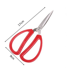 Kéo Cắt Đa Năng Cán Đỏ Trơn, Kéo Cắt Thực Phẩm Nhà Bếp Nấu Ăn A4923