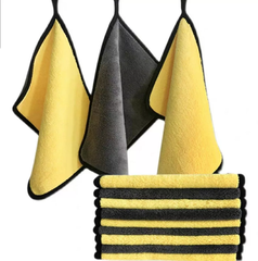 Khăn Lau Đa Năng Màu Vàng Lau Ô Tô Xe Hơi 30X30CM lau bếp lau kính lau tay 2 lớp siêu sạch siêu thấm hút A3844