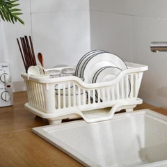 Rổ Úp Bát Chén Dĩa - Khay Kệ Đựng Chén Bát Dĩa Đũa Muỗng Có Khay Hứng Nước Tiện Lợi A5551