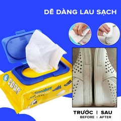 Khăn Giấy Lau Giày Siêu Sạch Hộp 30 Tờ Siêu Hot Không Hoá Chất Làm Hại Da Tay A4733