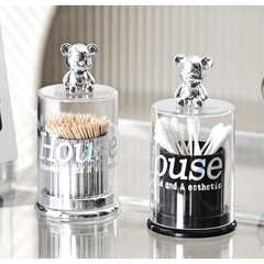 Hộp Đựng Tăm House Trong Suốt Hình Gấu Sang Trọng A3524