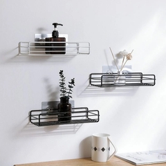 Kệ Nhà Tắm Dán Tường Bằng Kim Loại, Kệ Gia Vị Nhà Bếp Đựng Đồ Trang Trí Decor Phòng Khách A2751