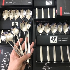 Hộp 5 Thìa Inox Cán Dài Cao Cấp, Set 5 Muỗng Inox A1761