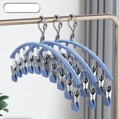 Móc Treo Phơi Đồ 10 Kẹp Inox Giữ Chống Gió, Móc Treo Tất Vớ Đồ Lót Quần Áo Trẻ Em Chống Trượt A3321