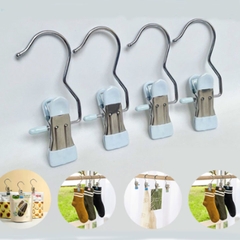 Móc Kẹp Đơn Treo Quần Áo, Mũ, Nón ,Tất, Vớ Bằng Inox Bọc Nhựa PVC Chắc Chắn Tiện Ích A2533