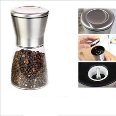 Lọ Xay Tiêu Thủy Tinh Nắp Inox Cao Cấp, Thiết Kế Xay Và Rắc chỉ Cần Xoay Nắp Nhanh Gọn A4211